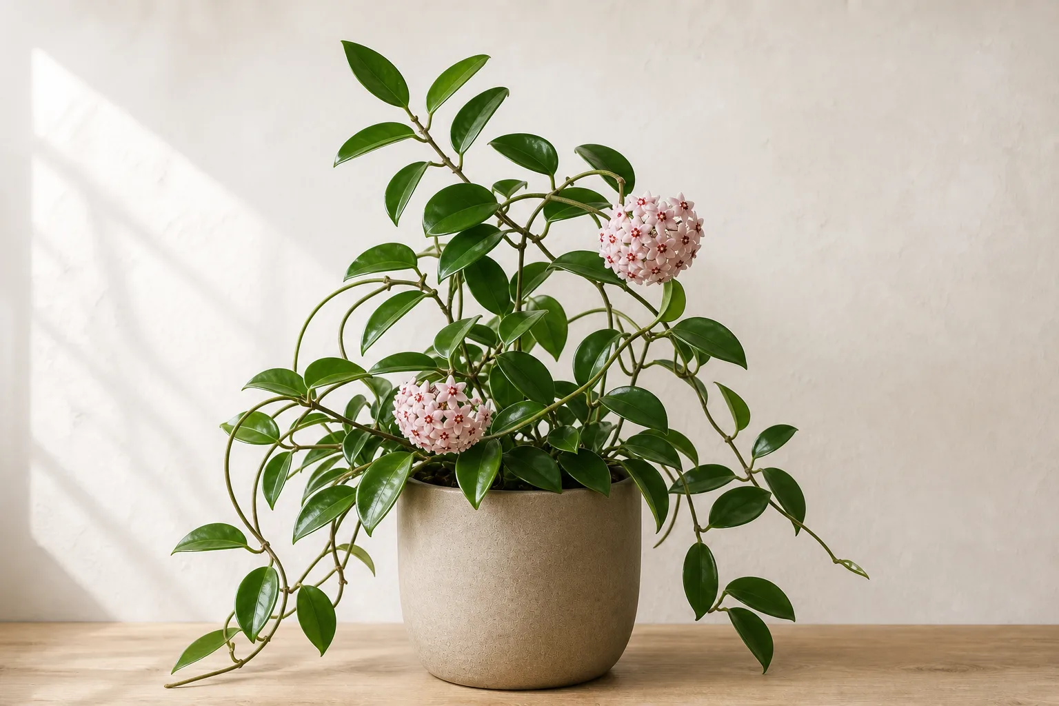 Wax plant roots and potting area where hidden root mealybugs may require inspection